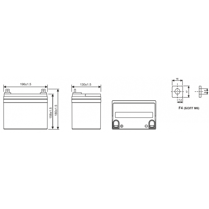 Аккумулятор WBR GP12340