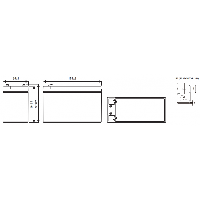 Аккумулятор WBR GP1272 F2 28W