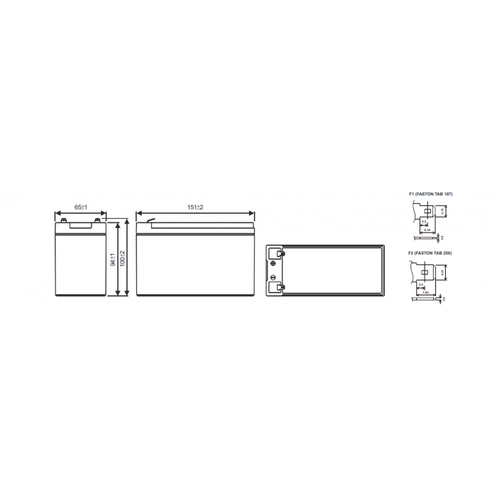 Аккумулятор WBR GP1290 F2