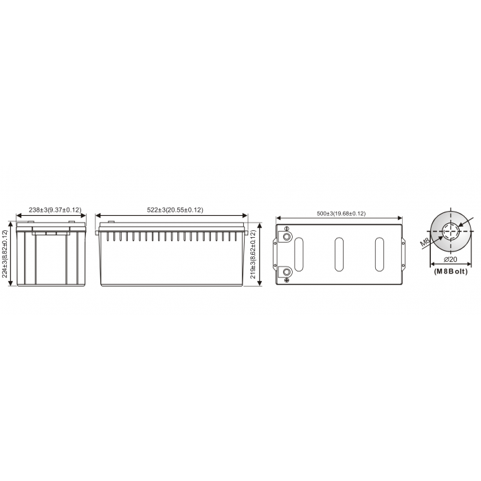 Аккумулятор WBR GPC12-200