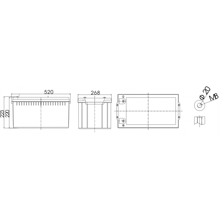 Аккумулятор WBR GPC12-250K