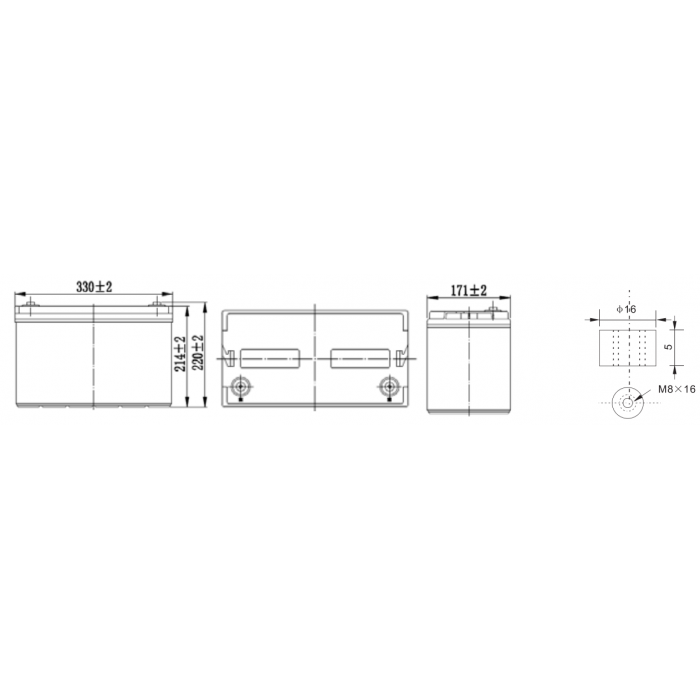 Аккумулятор WBR GPLG12-100
