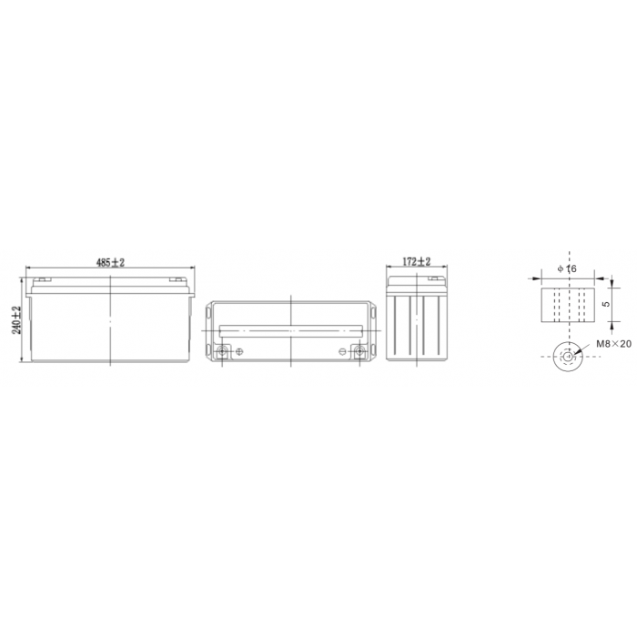 Аккумулятор WBR GPLG12-150