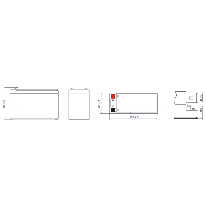 Аккумулятор WBR GPLi12.8V-9