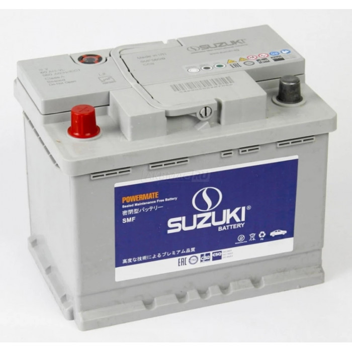 Аккумулятор SUZUKI 60L прям. пол. 560A 242x175x190