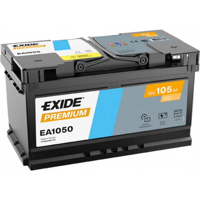 Аккумулятор EXIDE Premium EA1050 105R обр. пол. 850A 393x175x190