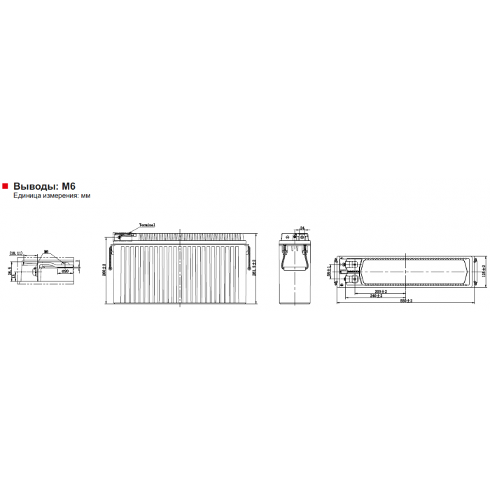 Аккумулятор Leoch FTG12-180