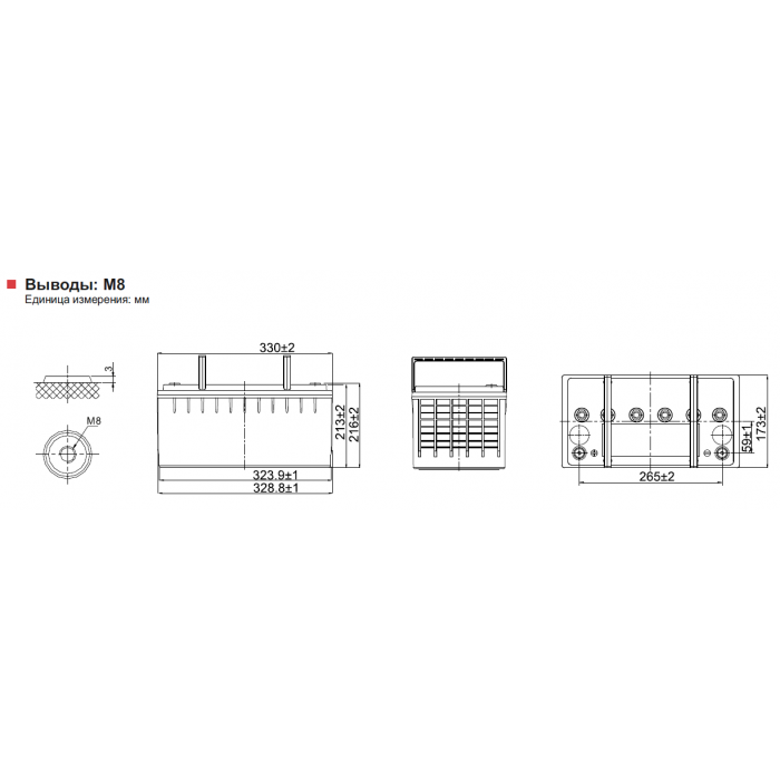 Аккумулятор Leoch LHR12430W