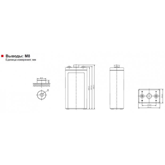 Аккумулятор Leoch LHT2-200