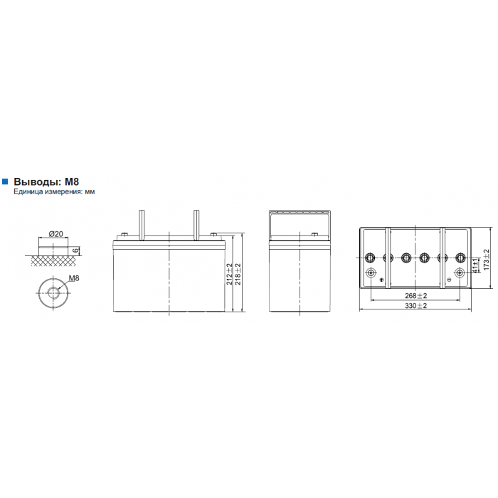 Аккумулятор Leoch LPG12-100