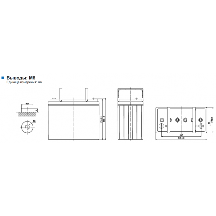 Аккумулятор Leoch LPG12-125