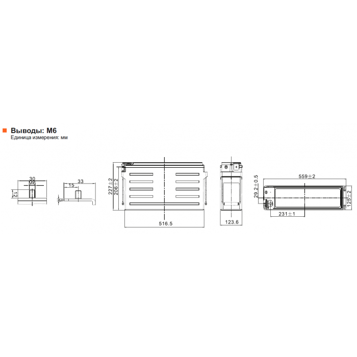 Аккумулятор Leoch PLH110FT(A)