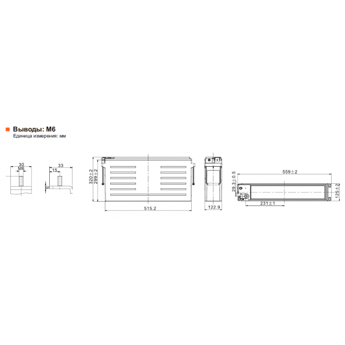Аккумулятор Leoch PLH170FT(A)