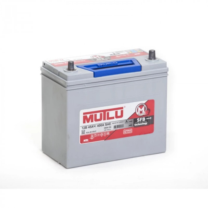 Аккумулятор Mutlu SFB M2 Asia 45R прям. пол. тонк. кл. 360A 237x127x222