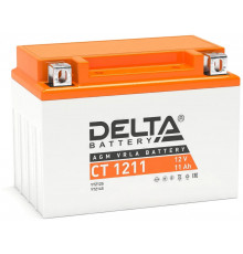 Аккумулятор Мото DELTA CT 1211 11Ач 210A прям. пол. 151x86x112 (YTZ12S, YTZ14S)