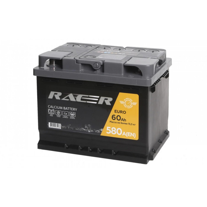 Аккумулятор RACER GT (АКОМ) 60R обр. пол. 580A 242x175x190
