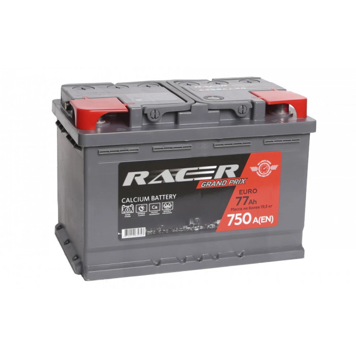Аккумулятор RACER Grand Prix (АКОМ) 77R обр. пол. 750A 278x175x190