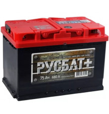 Аккумулятор РУСБАТ+ 75R обр. пол. 680A 278x175x190