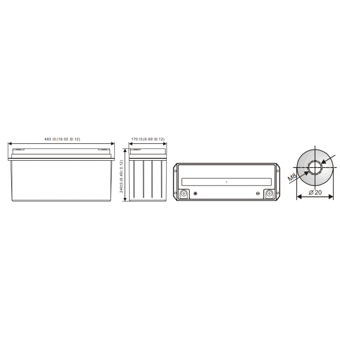 Аккумулятор WBR EVX150-12NG