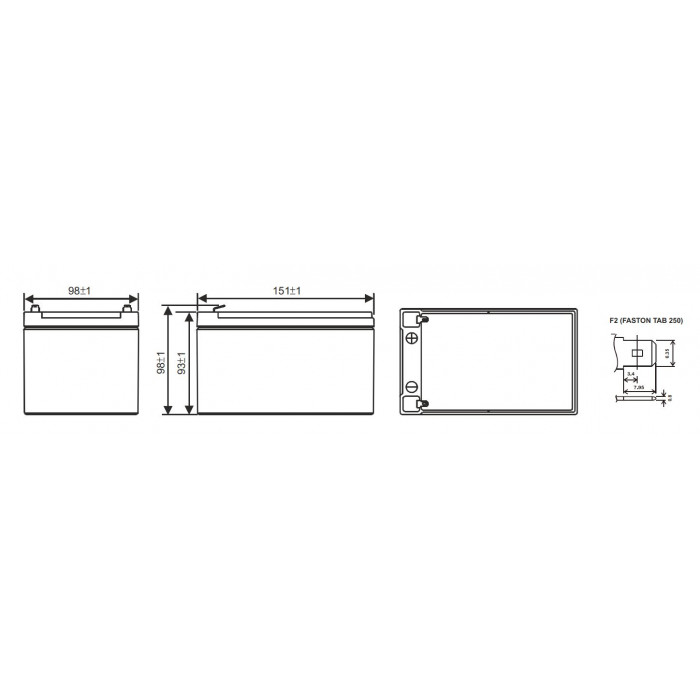 Аккумулятор WBR GP12120 F2