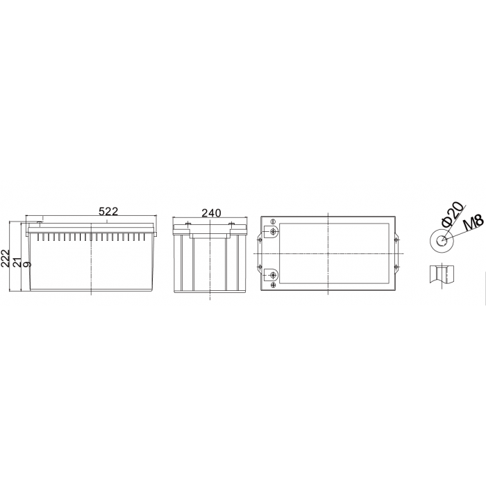 Аккумулятор WBR GPC12-200K