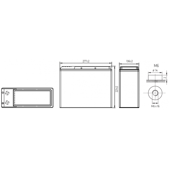 Аккумулятор WBR TPL12550