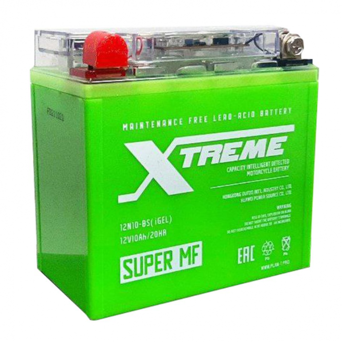 Аккумулятор Мото XTreme iGEL 12N10-BS 10Ач 170A прям. пол. 150x86x99 (YTZ10S, 12N10-BS)