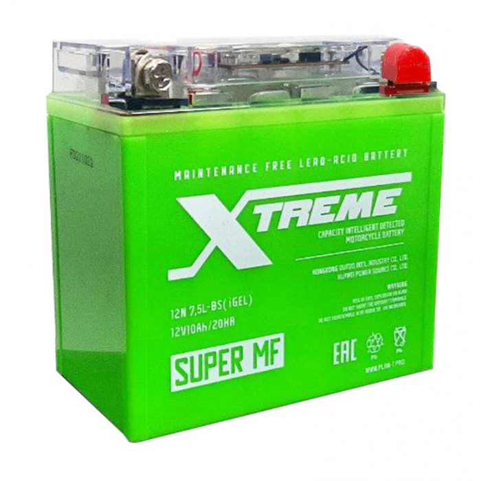 Аккумулятор Мото XTreme iGEL 12N7,5L-BS 7,5Ач 165A обр. пол. 138x66x102