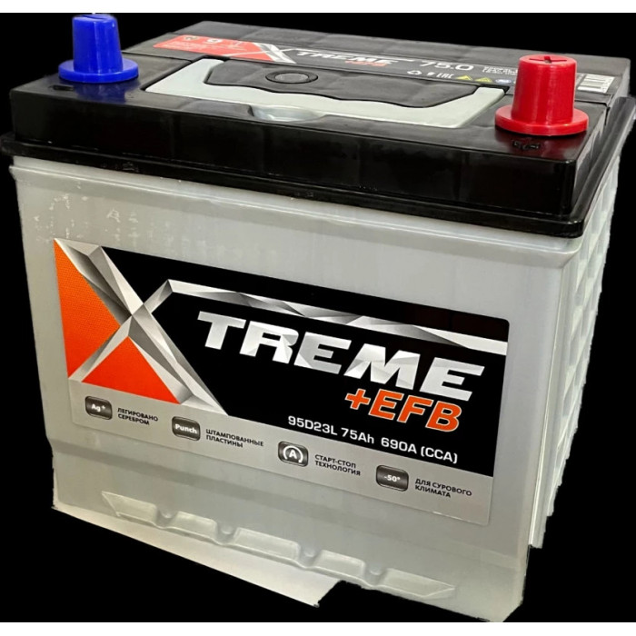 Аккумулятор XTREME +EFB 95D23L 75R обр. пол. 690A 232x173x220
