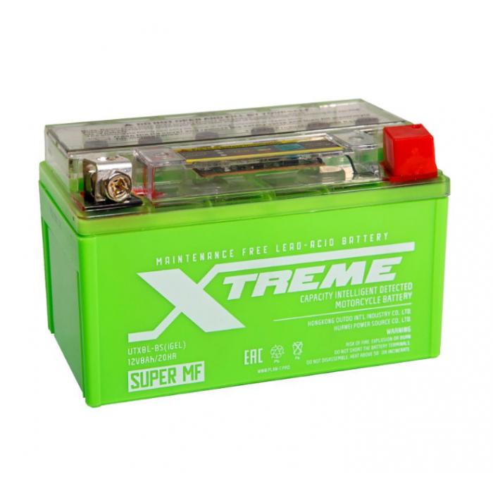 Аккумулятор Мото XTreme iGEL UTX8L-BS 8Ач 185A обр. пол. 114х71х131 (YTX7L-BS)