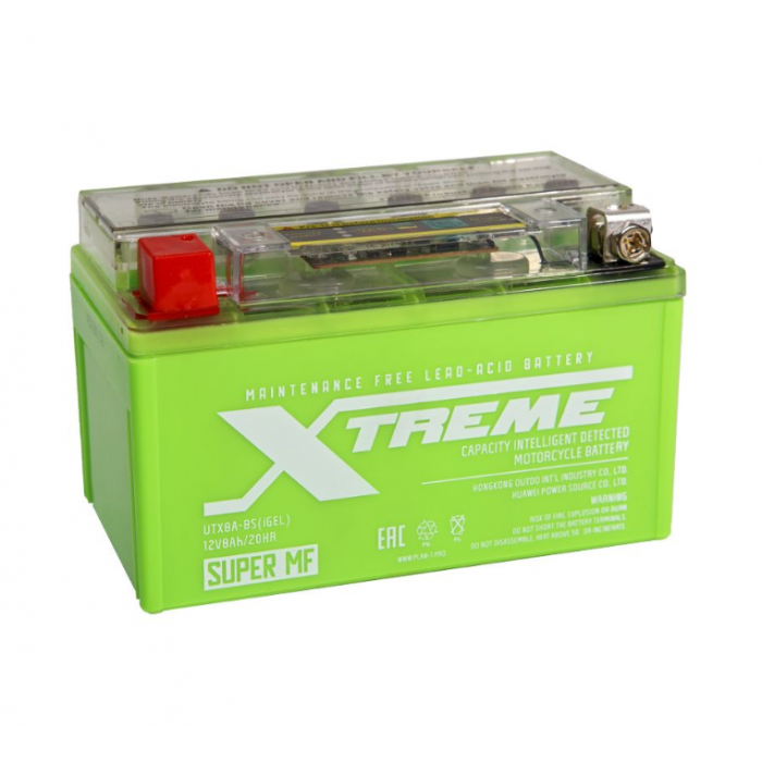 Аккумулятор Мото XTreme iGEL UTX8A-BS 8Ач 185A прям. пол. 150x86x94 (YTX7A-BS)