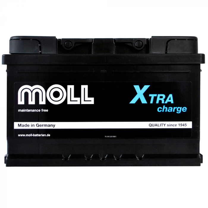 Аккумулятор Moll X-TRA charge 74 Ач 700A обр. пол. (278x175x175) 84074