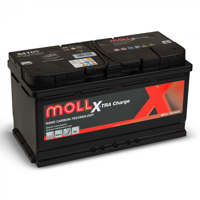 Аккумулятор Moll X-TRA charge 100 Ач 850A обр. пол. (353x175x190) 84100