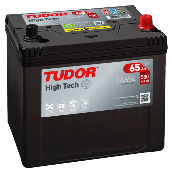 Аккумулятор Tudor High-Tech 65R (580A 230x172x222) TA654