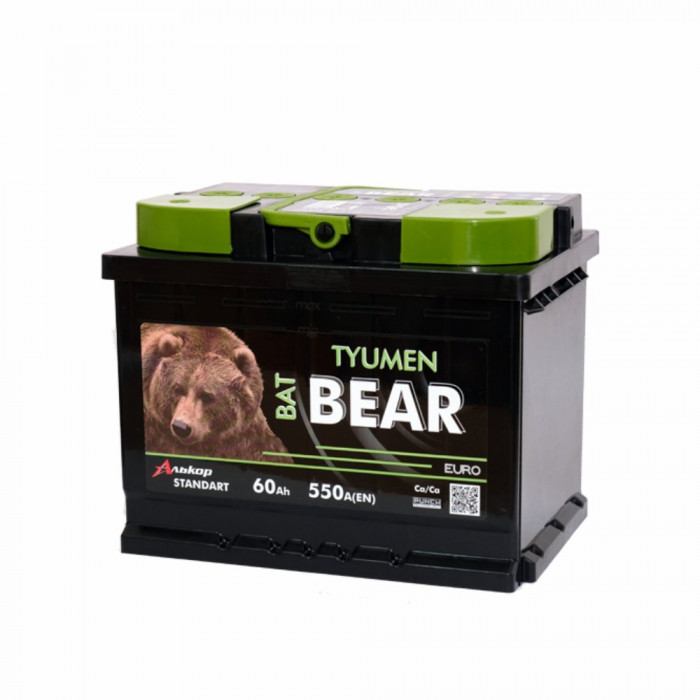 Аккумулятор Tyumen BatBear 6СТ-60VLA 60 Ач 550А прям. пол. (242x175x190) ca/ca