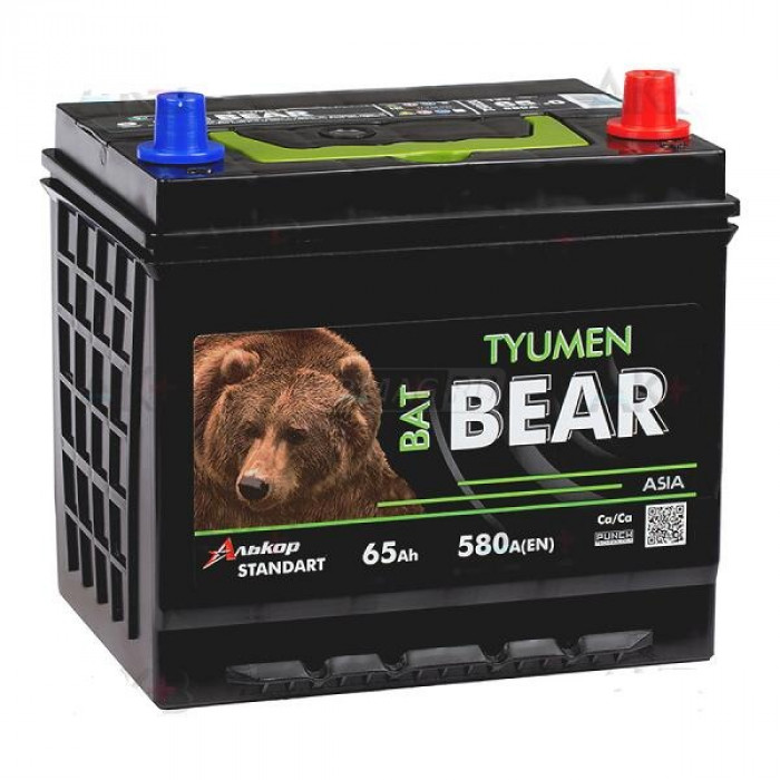Аккумулятор Tyumen BatBear ASIA 75D23L 65 Ач 580A о.п. (230x173x220) ca/ca