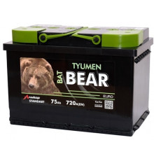 Аккумулятор Tyumen BatBear 6СТ-75 VLA 12V 75 Ач 720А прям пол. (276x175x190) ca/ca