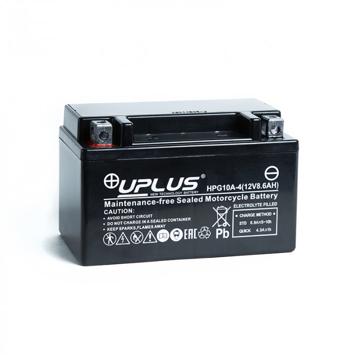 Аккумулятор Uplus HPG10A-4 12V 8.6Ah 110А прям. пол. (150x87x93) Nano GEL