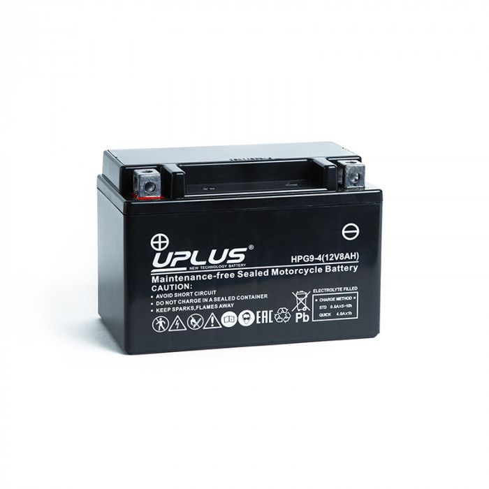 Аккумулятор Uplus HPG9-4 12V 8Ah 120А прям. пол. (150x87x105) Nano GEL