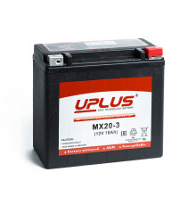 Аккумулятор Uplus MX20-3 12V 18Ah 310А обр. пол. (176x87x154) Power Sport