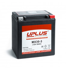 Аккумулятор Uplus MX30-3 12V 30Ah 440А обр. пол. (166x131x175) Power Sport