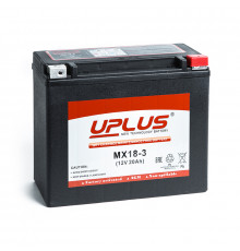 Аккумулятор Uplus MX18-3 12V 20Ah 340А обр. пол. (205x90x162) Power Sport
