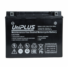 Аккумулятор Uplus EB24-3 12V 21Ah 330А обр.пол. (205x87x162) Super Start AGM