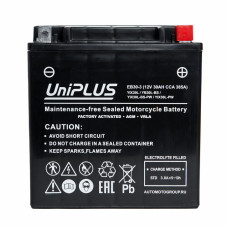 Аккумулятор Uplus EB30-3 12V 30Ah 385А обр.пол. (166x126x173) Super Start AGM