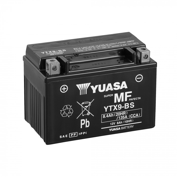 Аккумулятор Yuasa YTX9-BS - 8 Ач 135А (151x88x106) прям. пол. AGM сухозаряж.