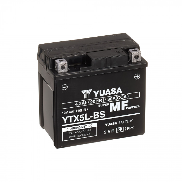Аккумулятор Yuasa YTX5L-BS - 4 Ач 80А (114x71x106) обр. пол. AGM сухозаряж.