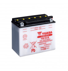 Аккумулятор Yuasa YB16-B - 20 Ач 215A (175x100x154) прям. пол. Heavy Duty сухозаряж.