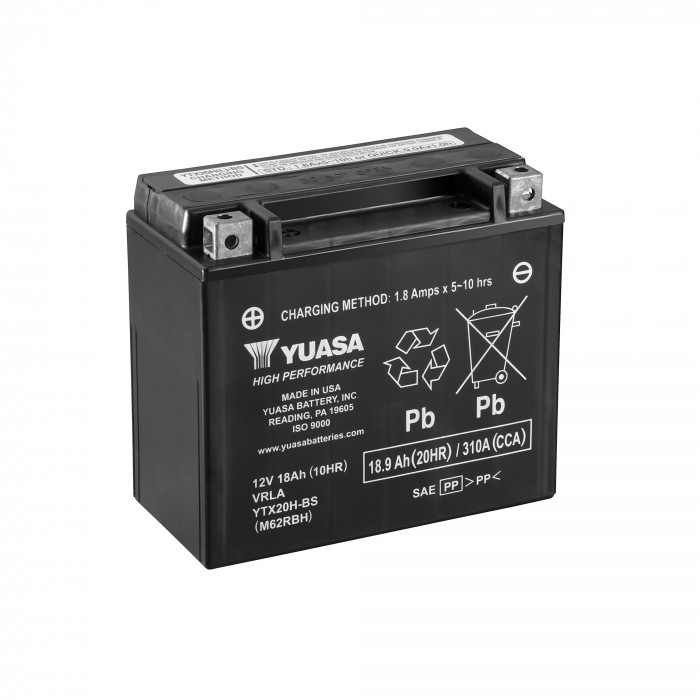 Аккумулятор Yuasa YTX20H-BS - 18.9 Ач 310А (176x88x156) прям. пол. AGM сухозаряж.