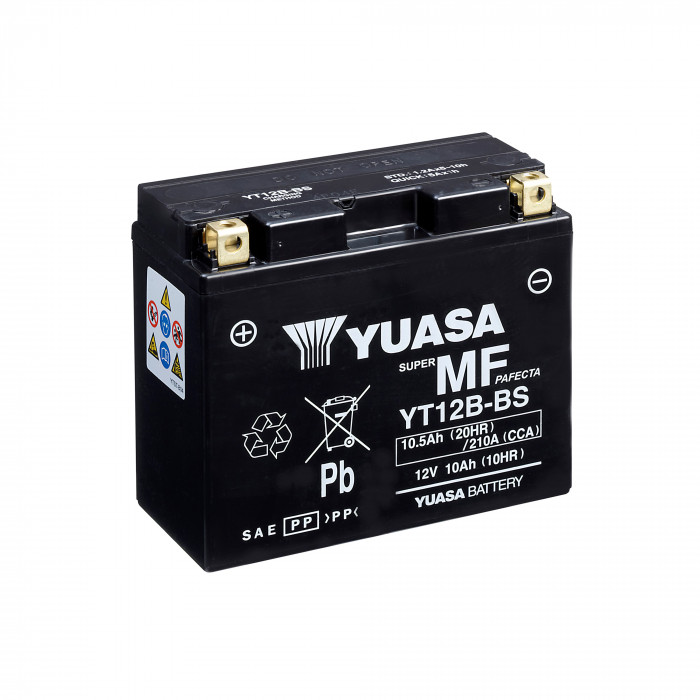 Аккумулятор Yuasa YT12B-BS 12V 10Ah 210А (150x69x130) прям. пол. AGM сухозаряж.