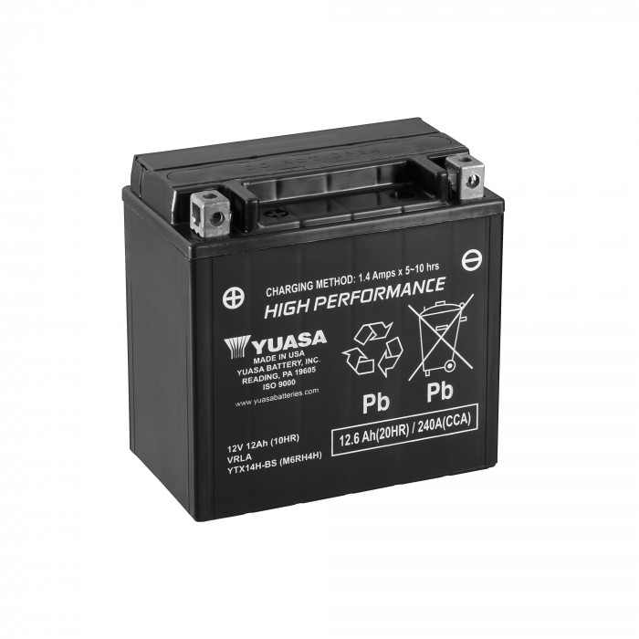 Аккумулятор Yuasa YTX14H-BS 12V 12Ah 240А (150x87x145) прям. пол. AGM сухозаряж.